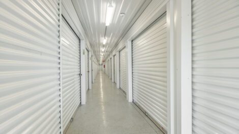 Interior storage units at National Storage in Monroe, MI.