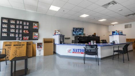 Leasing office at National Storage in Detroit, MI.