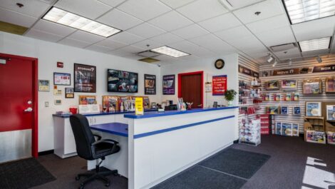 Leasing office with packing and moving supplies at Center Line Self Storage in Center Line, MI.