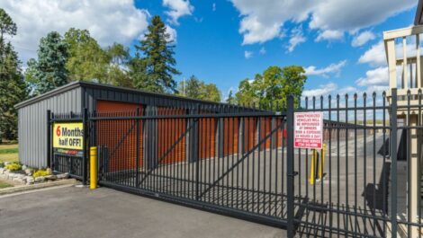 Access gate at Guardian Self Storage in Monroe, MI.