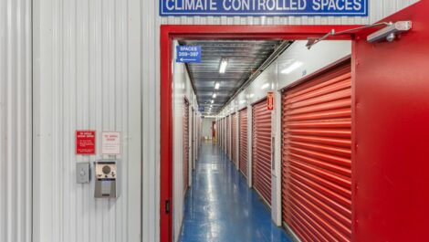 National Storage Center of Redford climate controlled unit hallway.