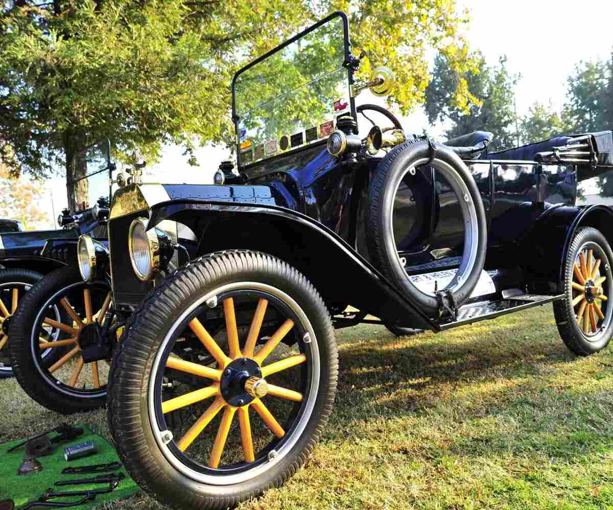 Shiny black Ford Model T.