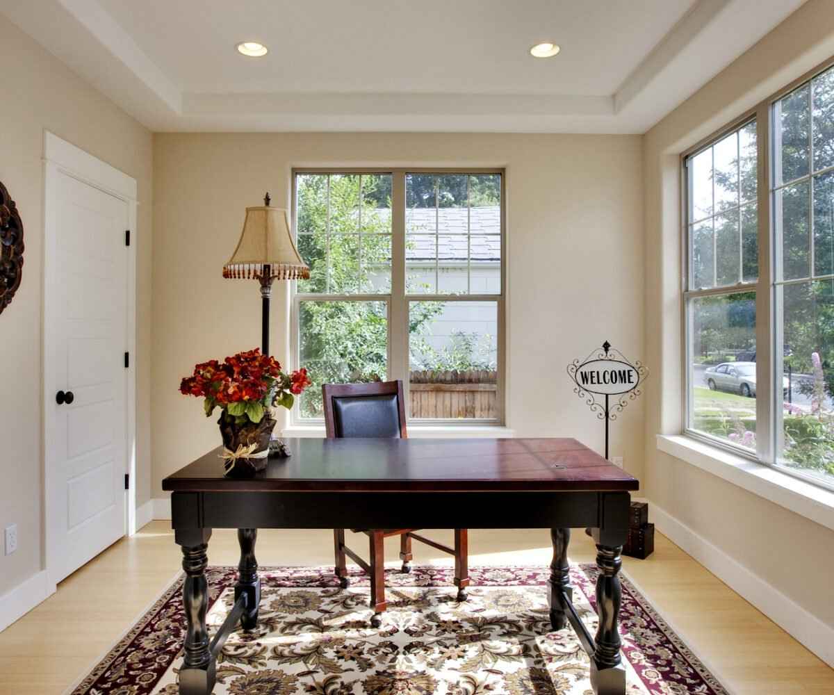 Beautiful staged home office.