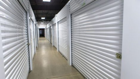 A hallway of climate controlled units at National Storage in Grand Rapids, MI.