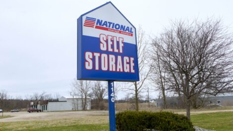 Roadside sign at National Storage in Grand Rapids, MI.