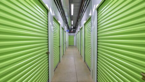 Indoor, climate-controlled storage units at National Storage in Comstock Park, MI.